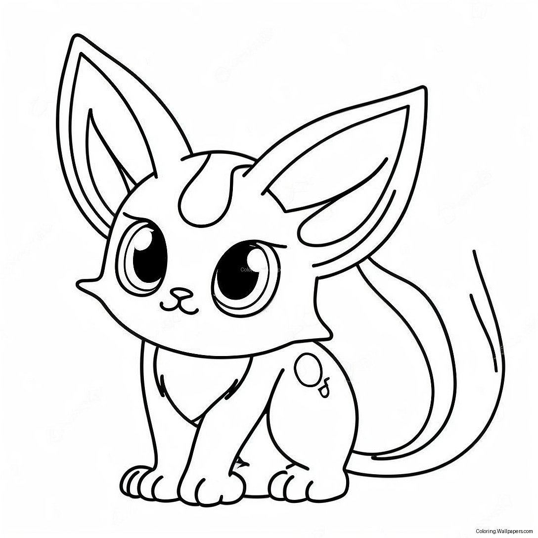 Espeon Kleurplaat 26743