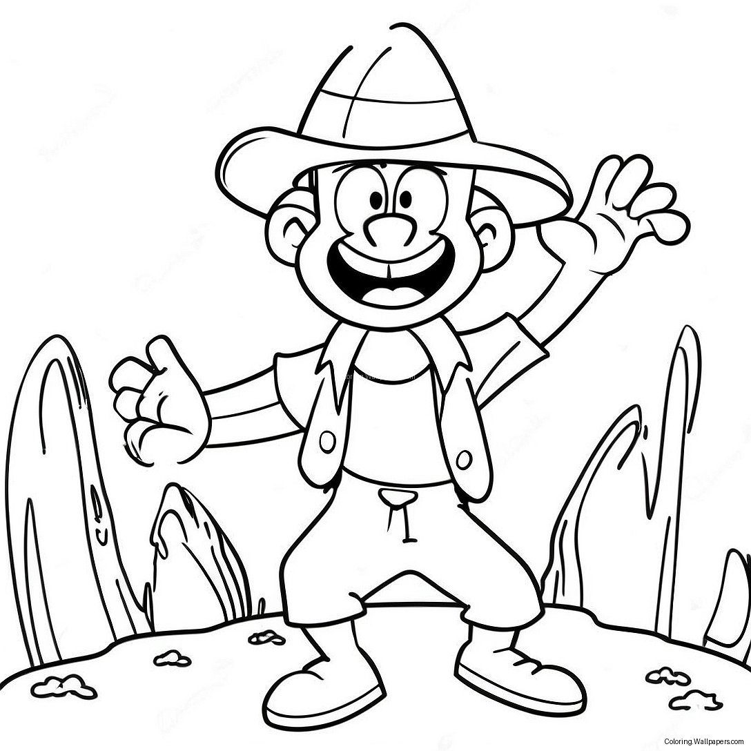 Eustace Bagge Scaring Courage Coloring Page 9480