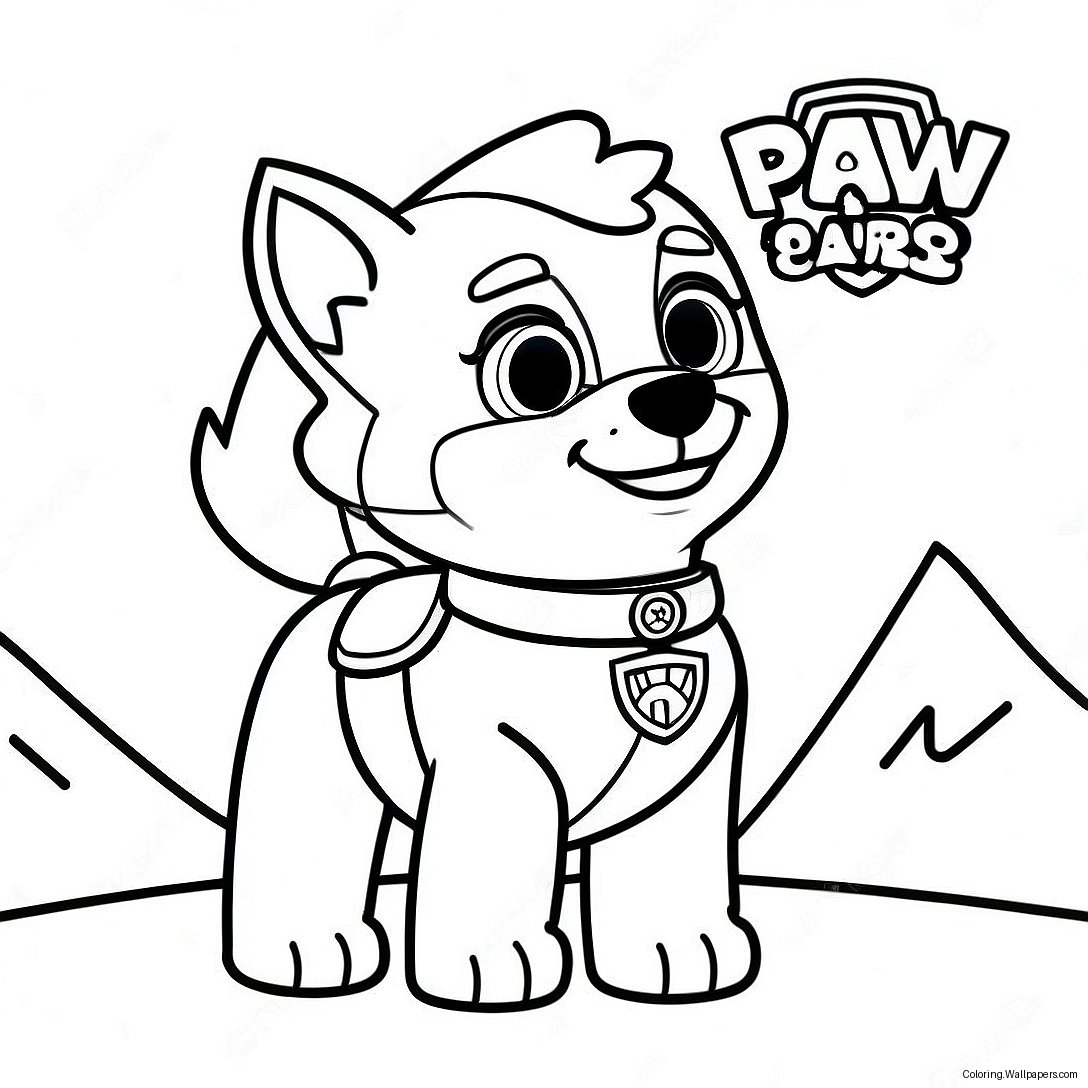 Everest Skye Paw Patrol Kleurplaat 30028