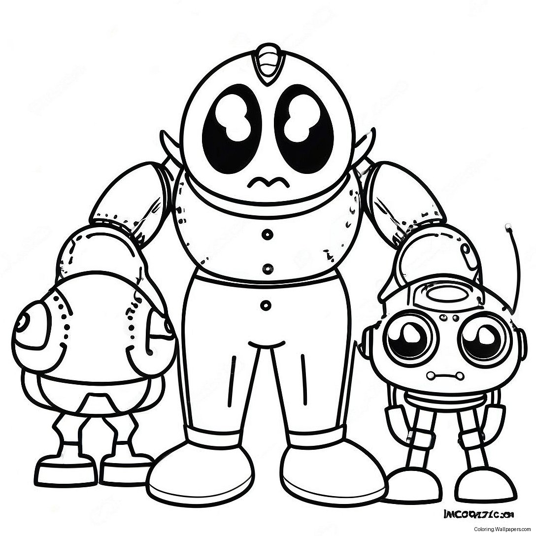 Evil Dr Eggman With Robots Coloring Page 8781