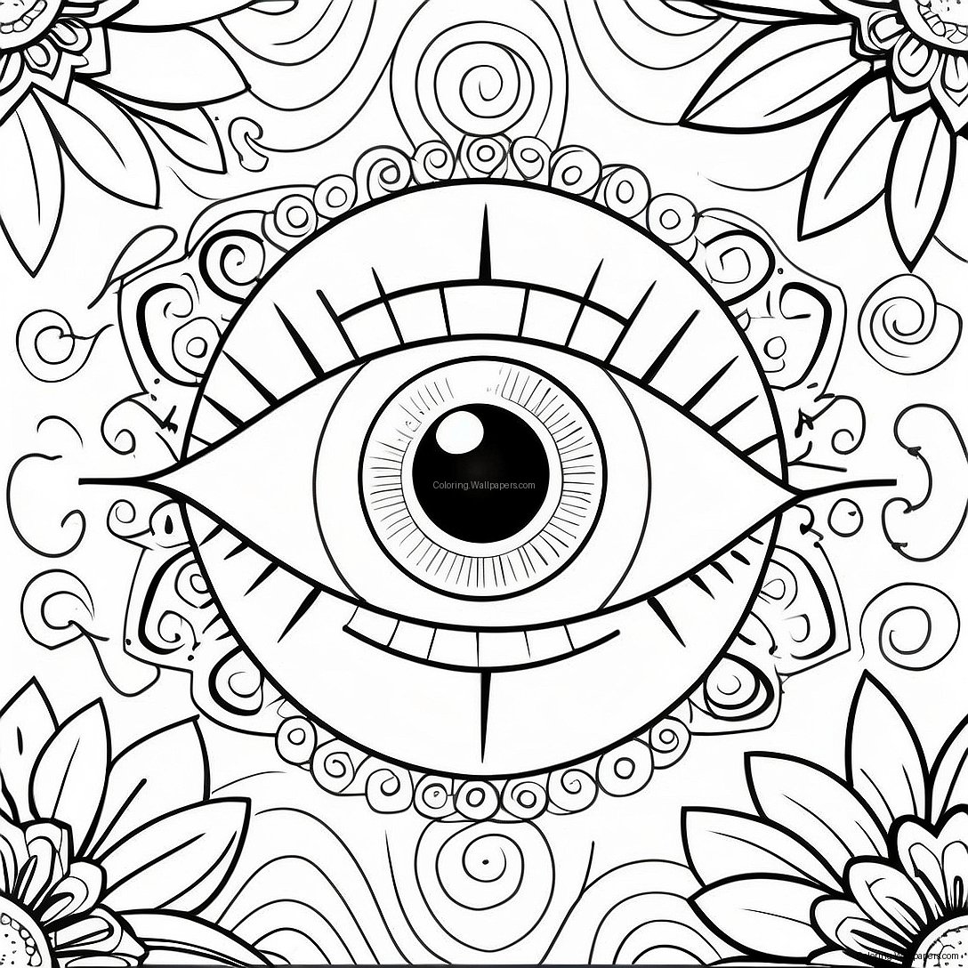 Evil Eye Coloring Page 9894