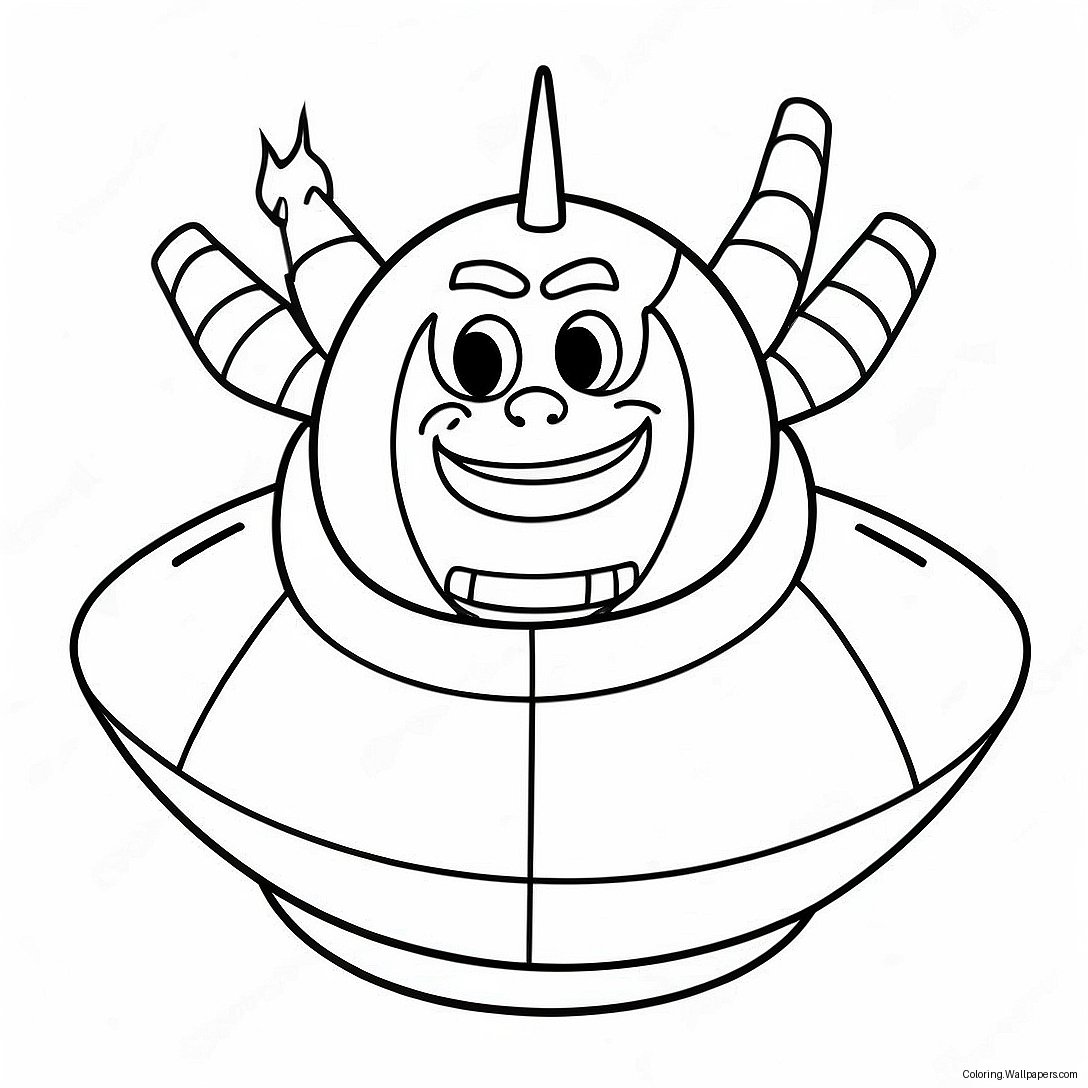 Evil Zurg In Spaceship Coloring Page 27402