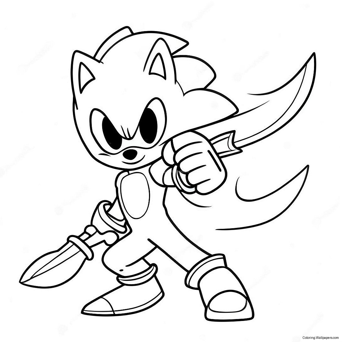 Excalibur Sonic Coloring Page 48464