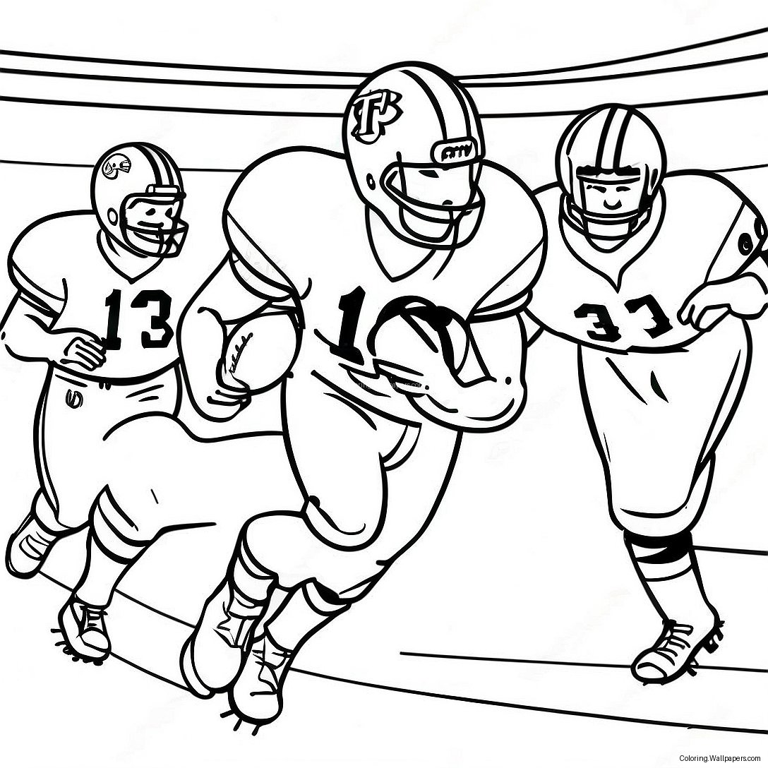 Exciting College Football Game Coloring Page 13888