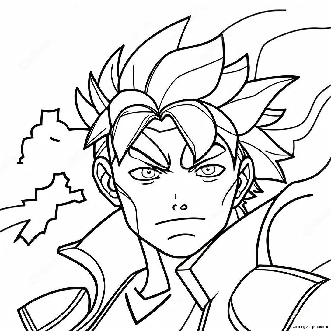 Exciting Denki Kaminari Lightning Coloring Page 23775