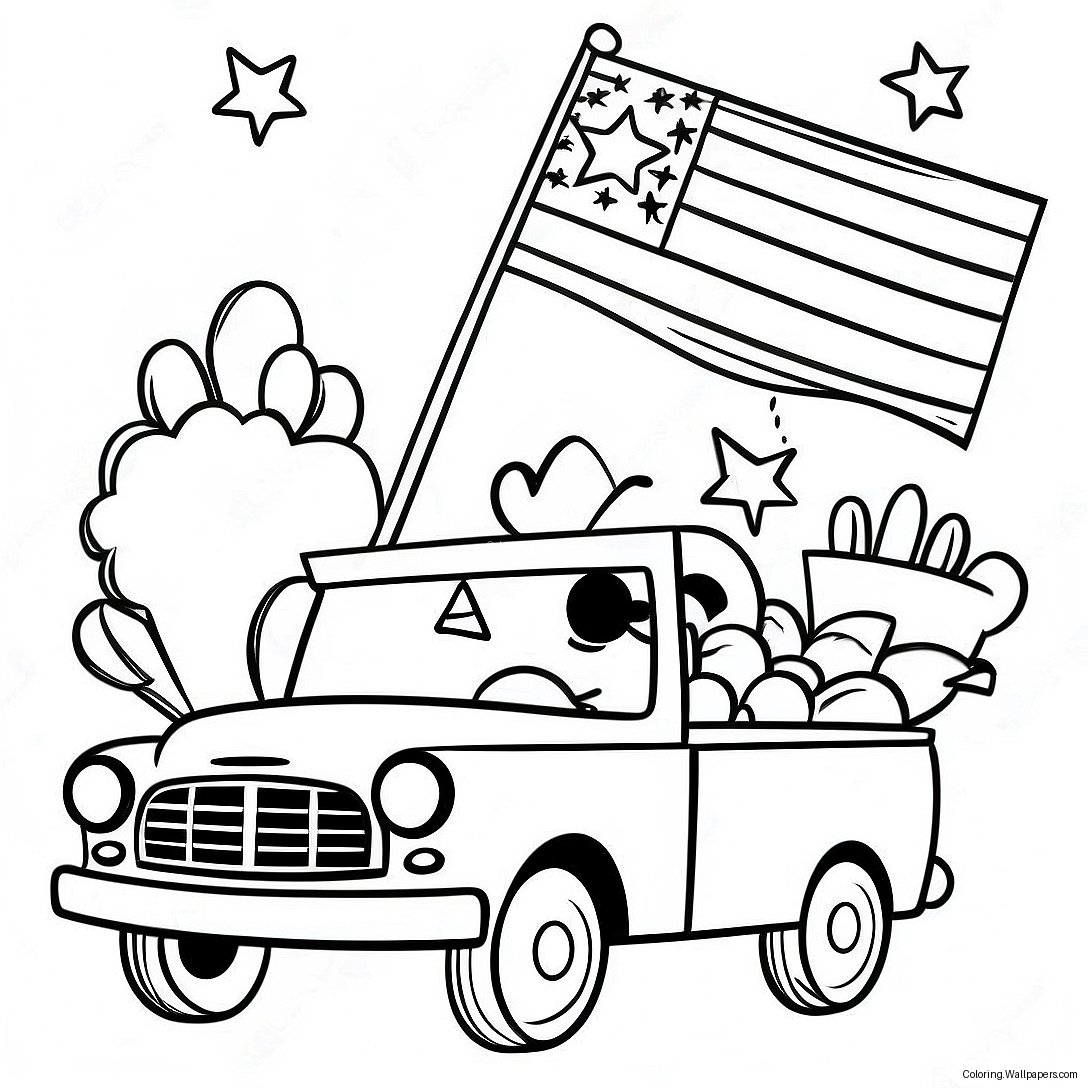 Exciting Election Day Parade Coloring Page 13647