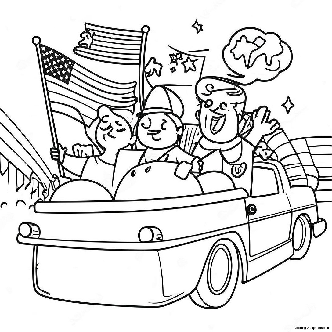 Exciting Election Day Parade Coloring Page 13648