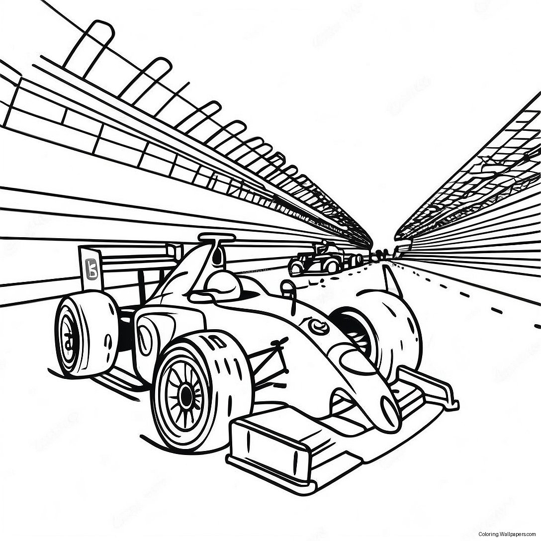 Exciting F1 Race Track Coloring Page 6040