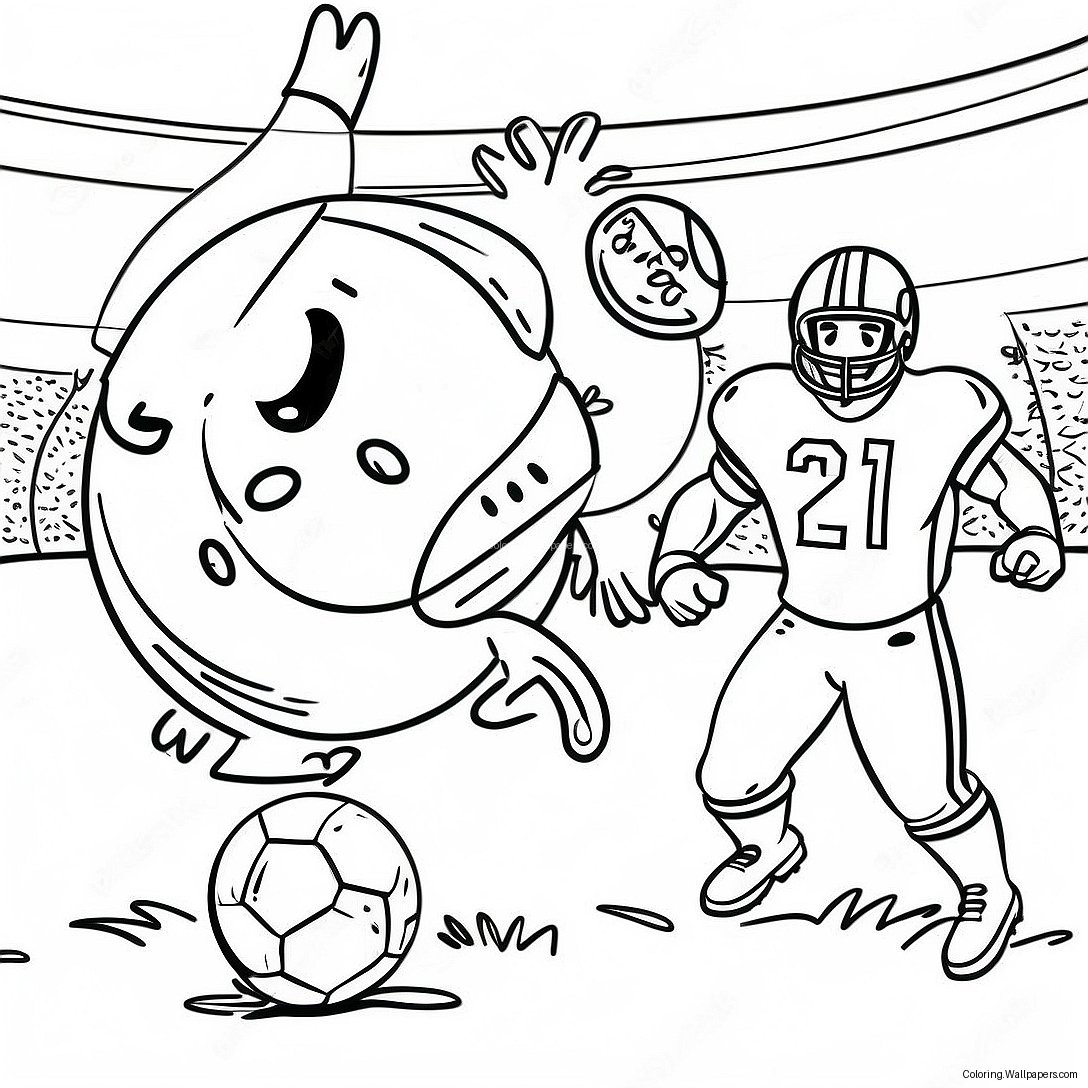 Exciting Football Game Coloring Page 37663