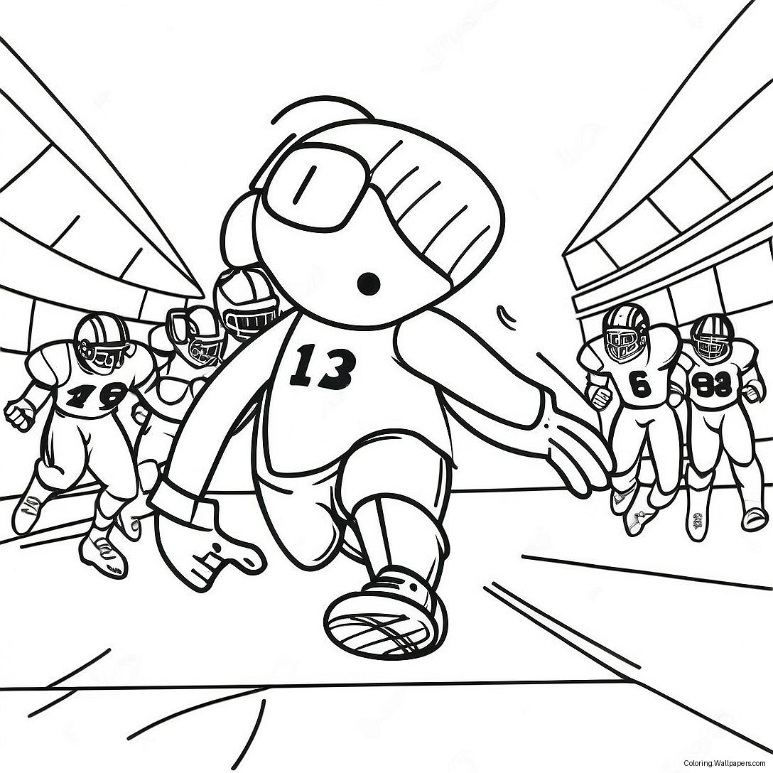 Exciting Football Game Coloring Page 37664