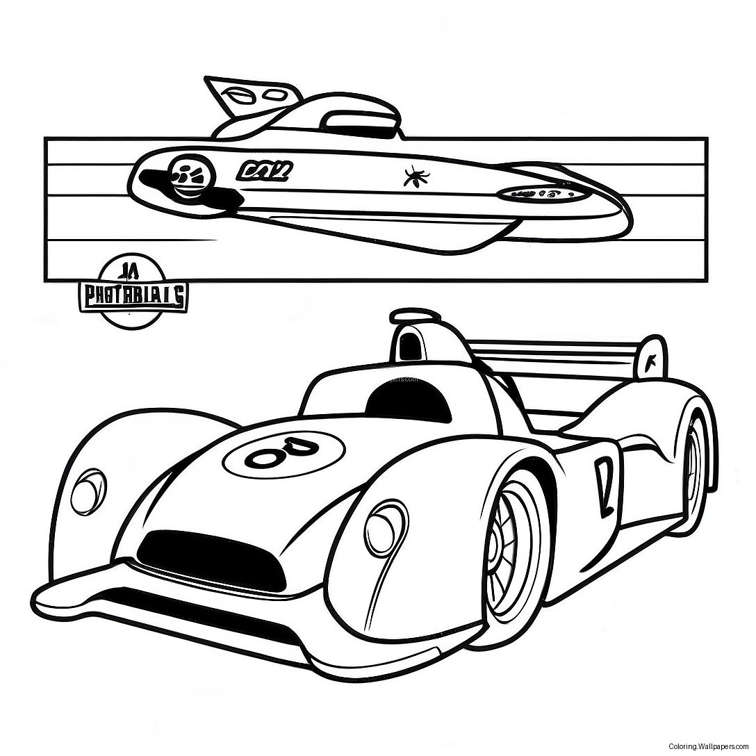 Exciting Race Car Coloring Page 41663