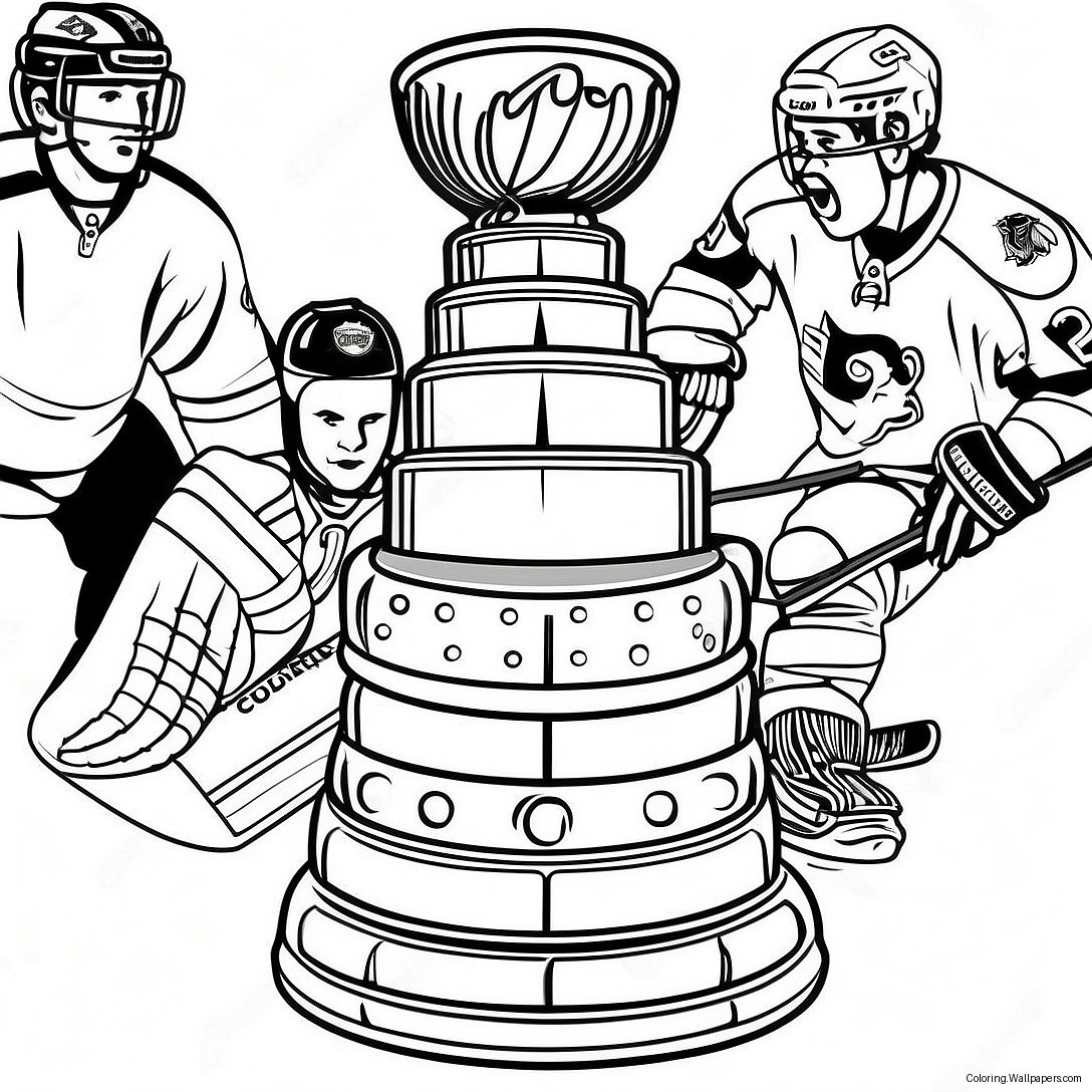 Exciting Stanley Cup Playoff Coloring Page 3828