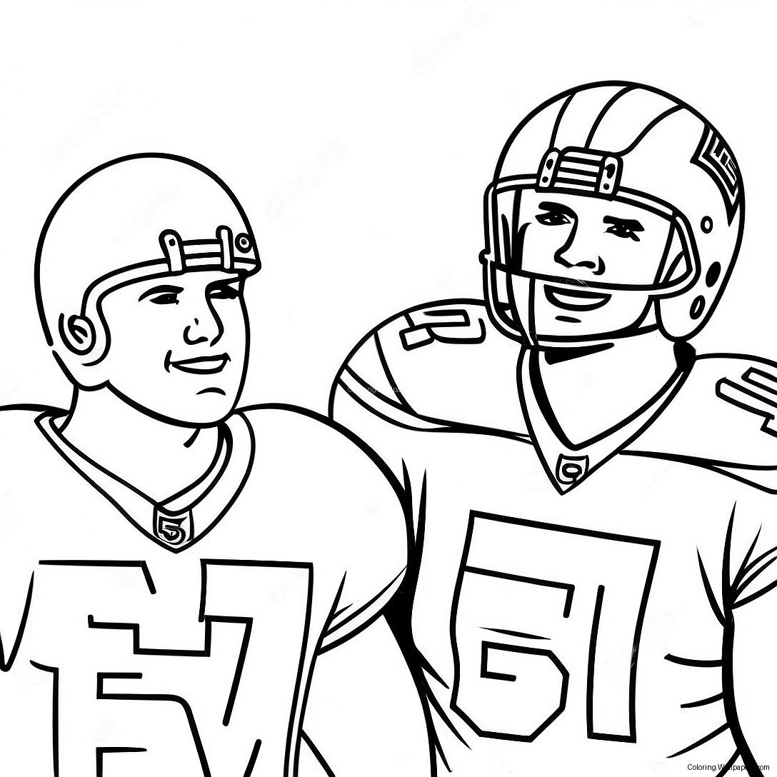 Exciting Super Bowl 58 Players Coloring Page 8379