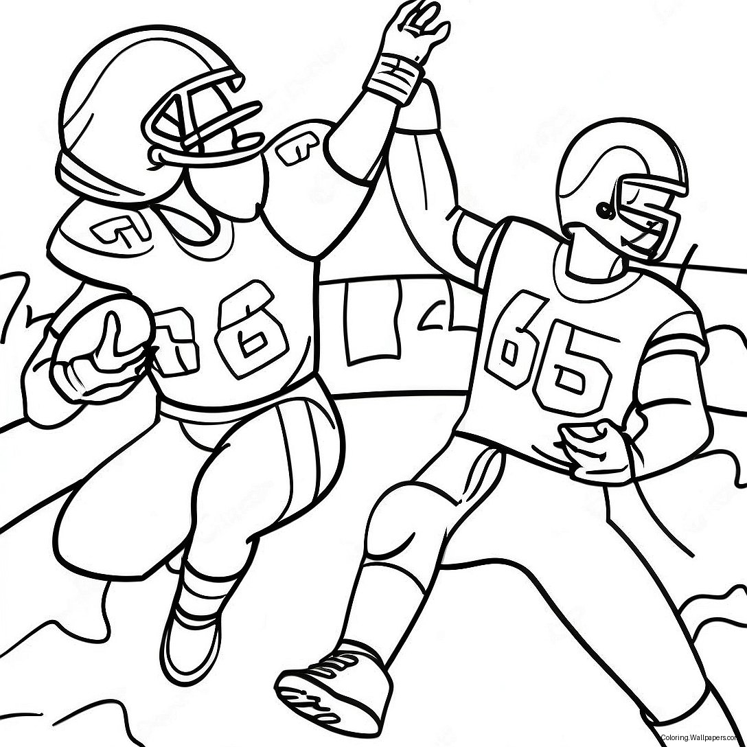 Exciting Superbowl 2024 Game Scene Coloring Page 7027