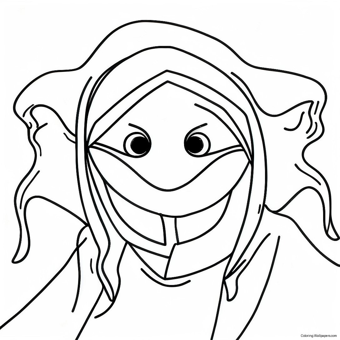 Eyeless Jack Creepy Coloring Page 54449