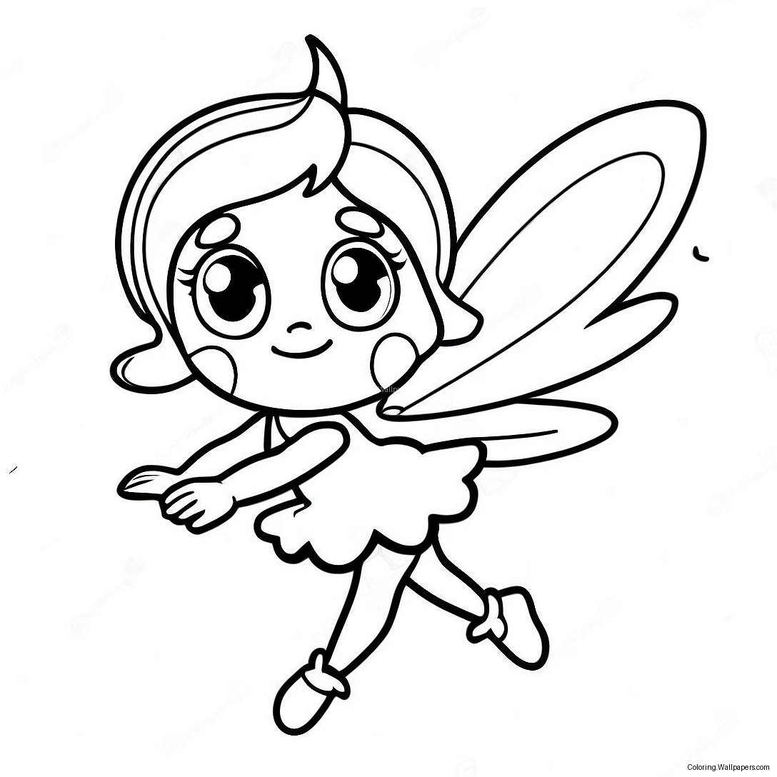 Fairy Tink Flying In The Sky Coloring Page 29285