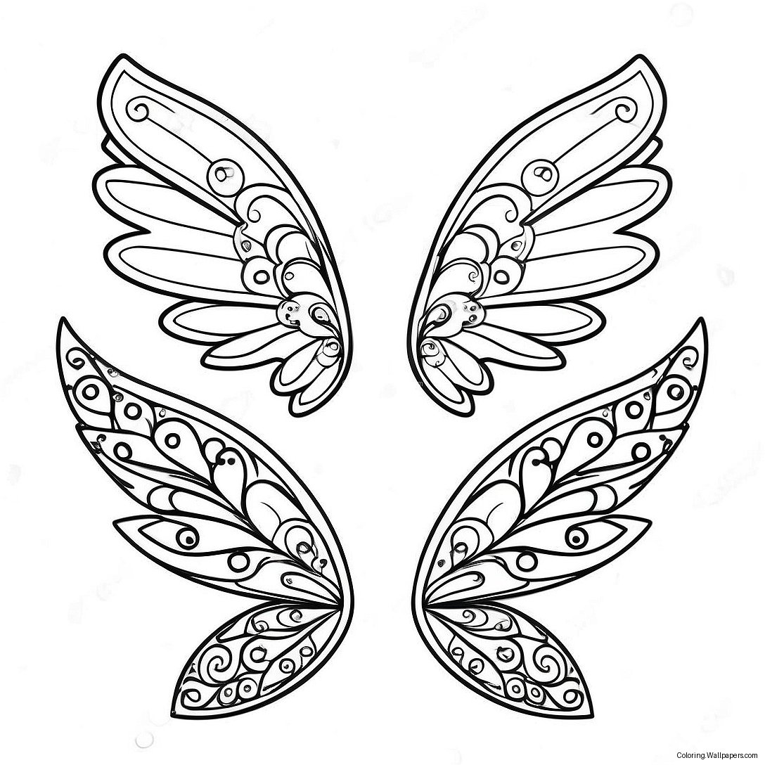 Fairy Wings Coloring Page 47241