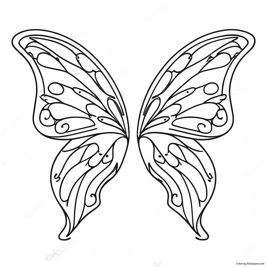 Fairy Wings Coloring Page 47242