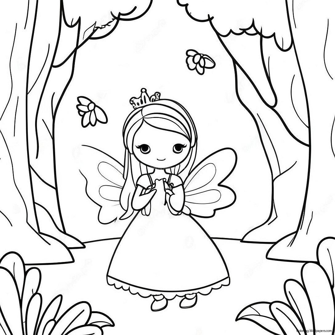 Fairycore Enchanted Forest Coloring Page 41707