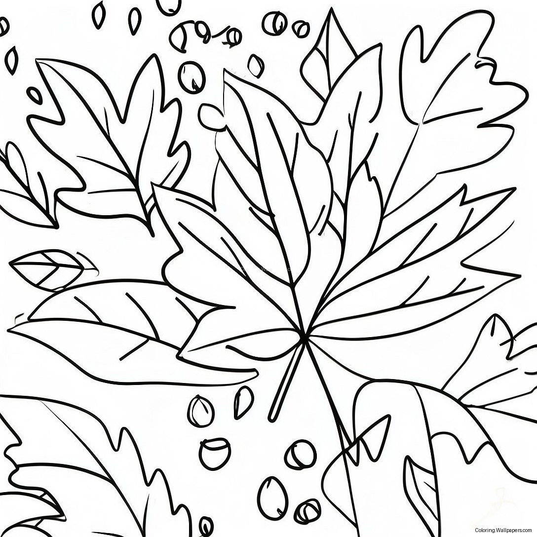 Fall Leaves Coloring Page 7731