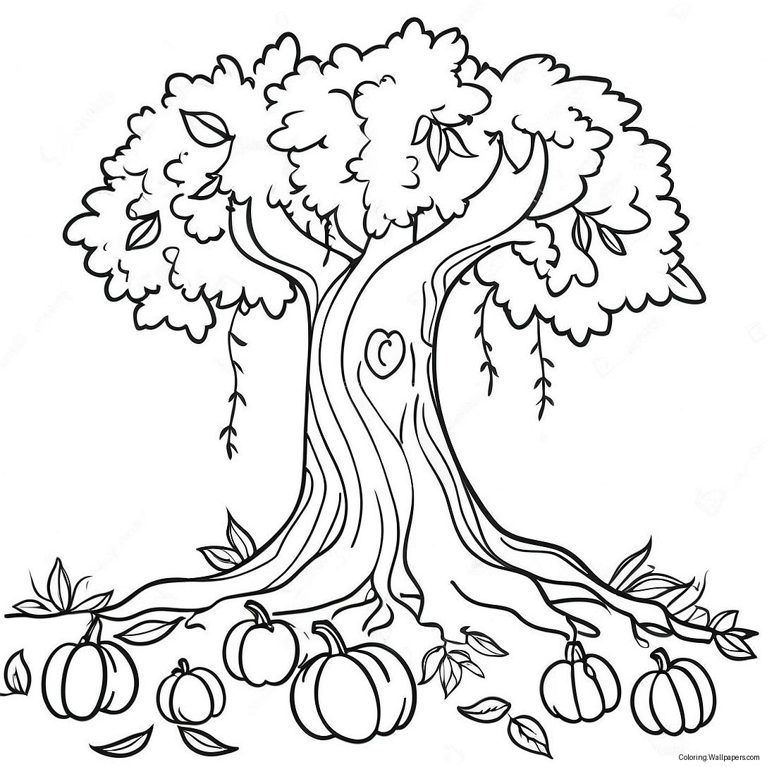 Page À Colorier D'arbre D'automne 32968