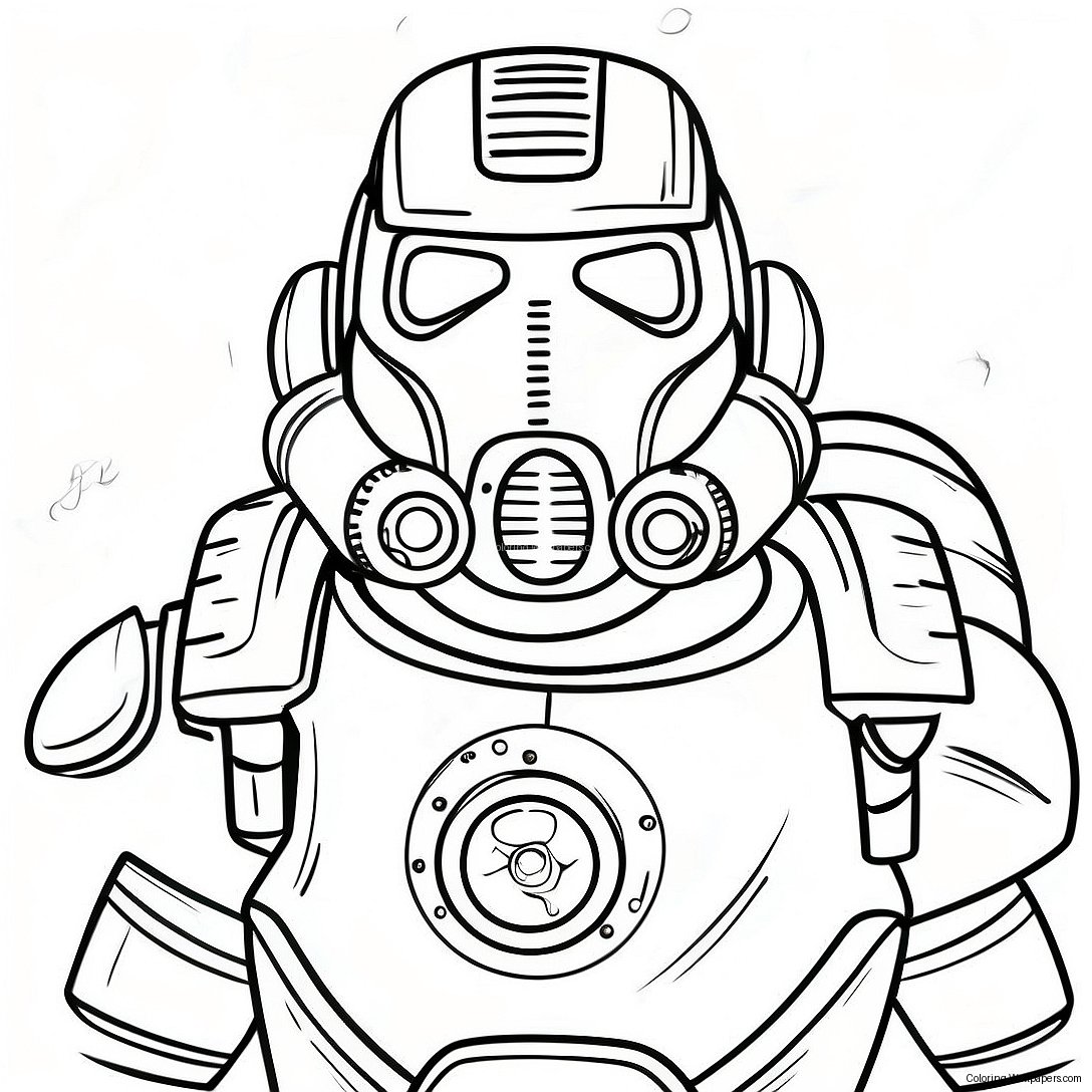 Fallout Power Armor Coloring Page 8273