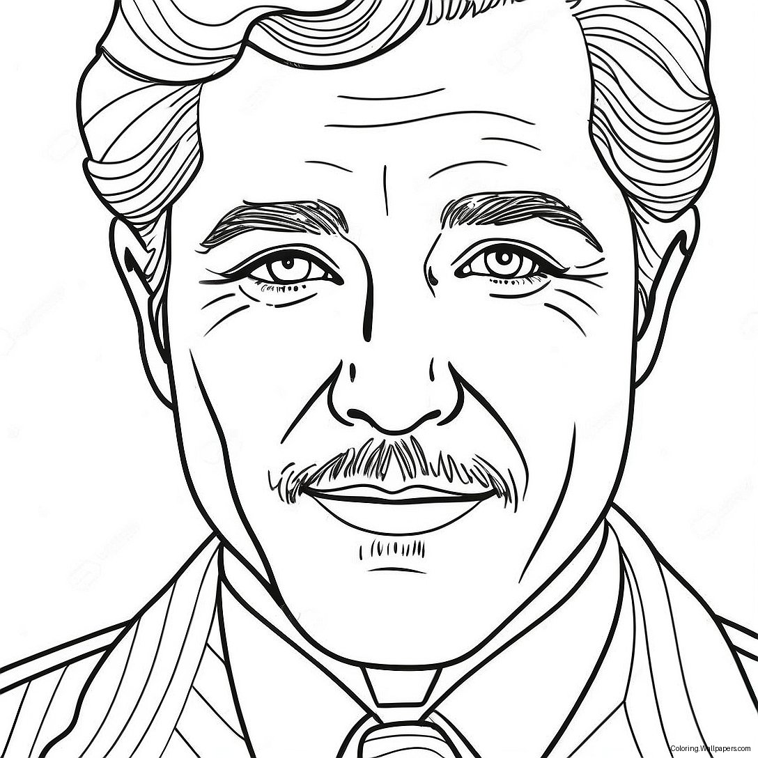 Famous Actor Portrait Coloring Page (59644-47198)