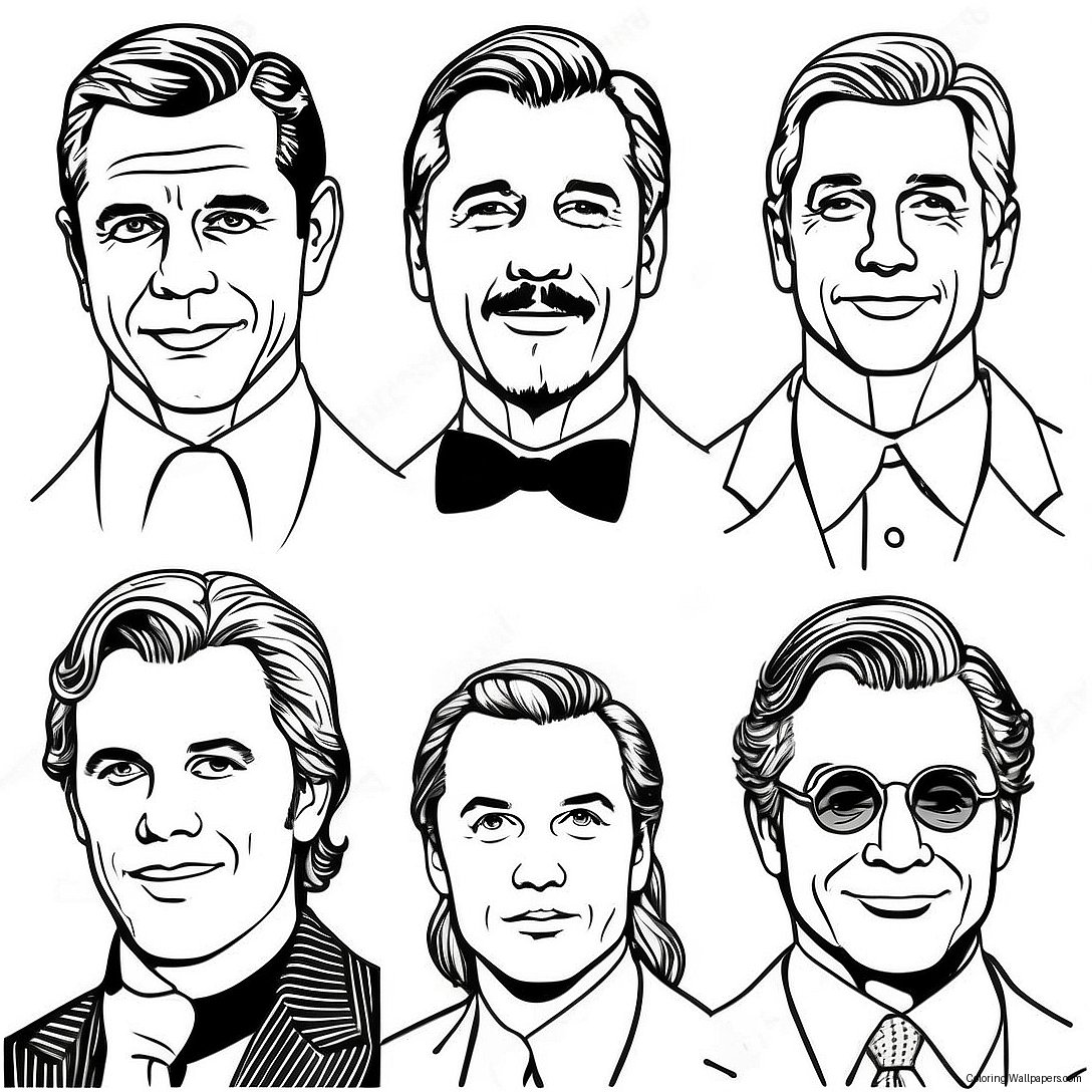 Famous Hollywood Actors Coloring Page 21782