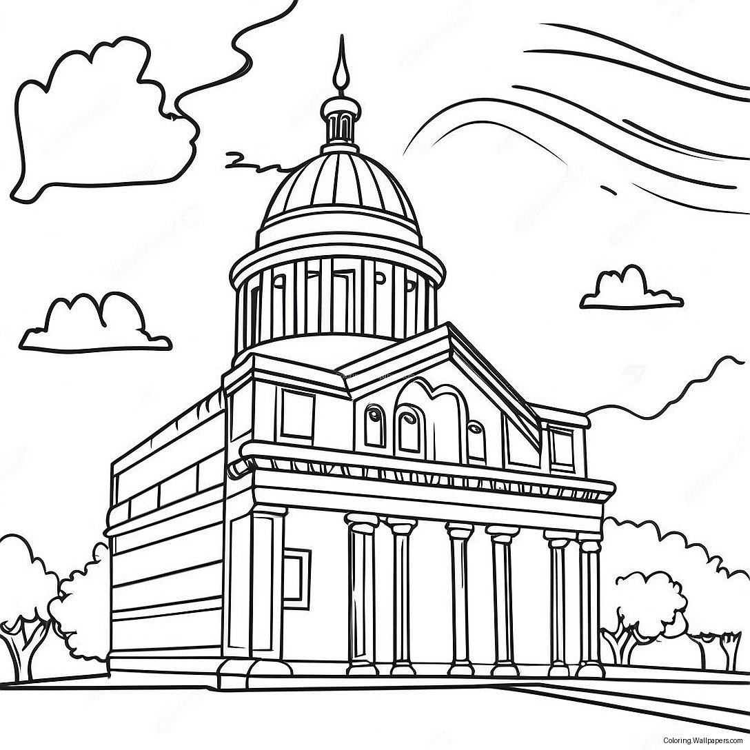 Famous Texas Landmarks Coloring Page 45791