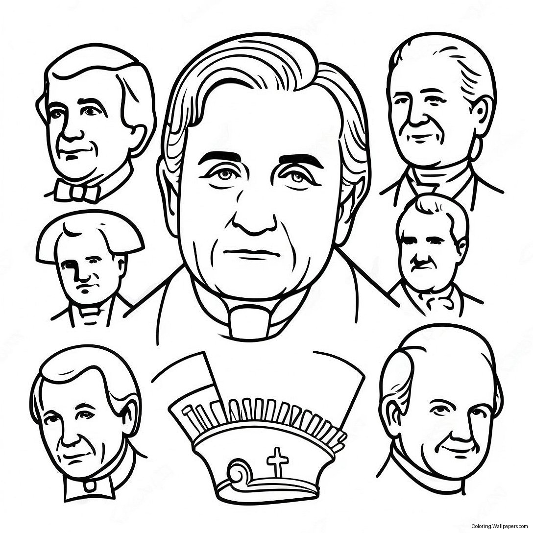 Famous Us Presidents Coloring Page 12262