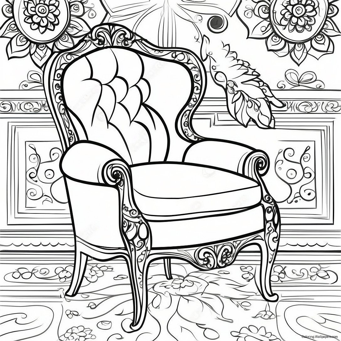 Fancy Armchair Coloring Page 20025