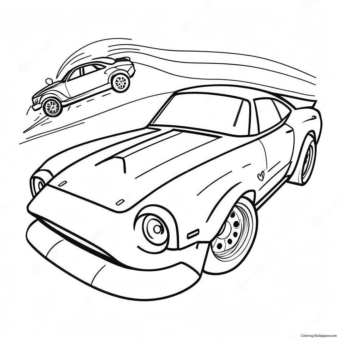 Fast Derby Car Racing Coloring Page 29114