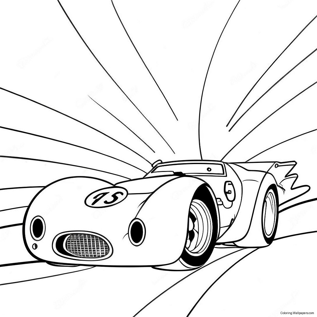 Fast Derby Car Racing Coloring Page 29115