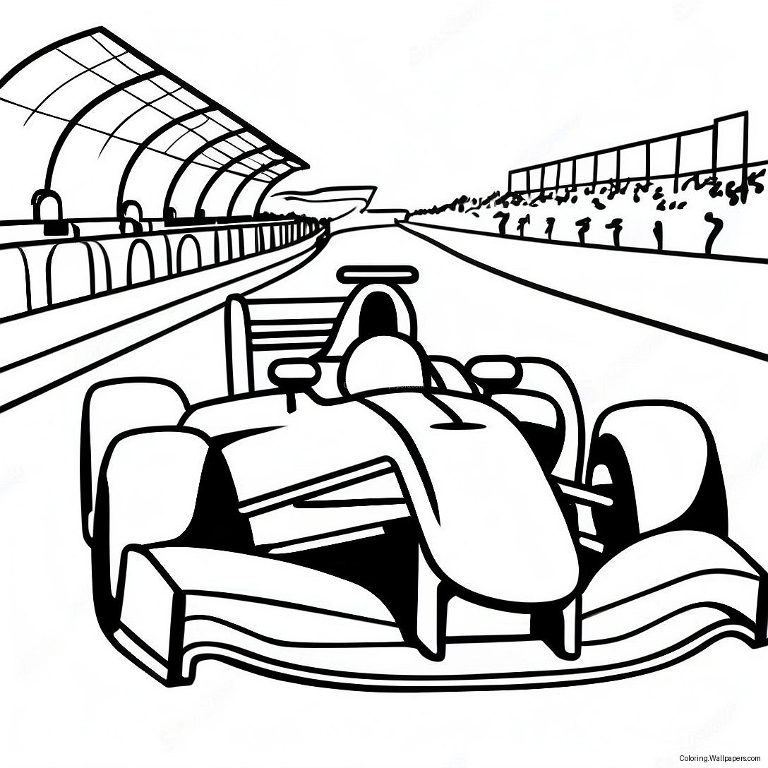 Fast Formula 1 Race Track Coloring Page 7147