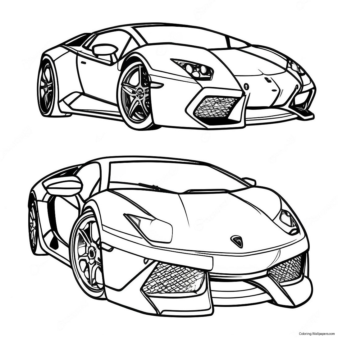 Página Para Colorear De Lamborghini Rápido En Carrera 19755