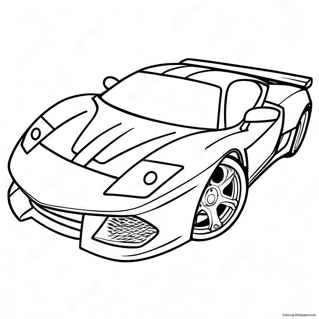 Fast Sports Car Racing Coloring Page 40334