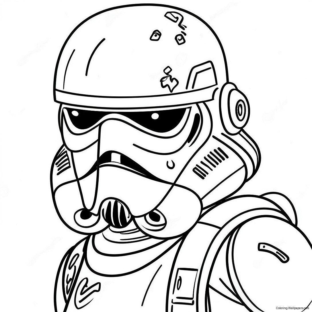 Fearless Scout Trooper Coloring Page 42062