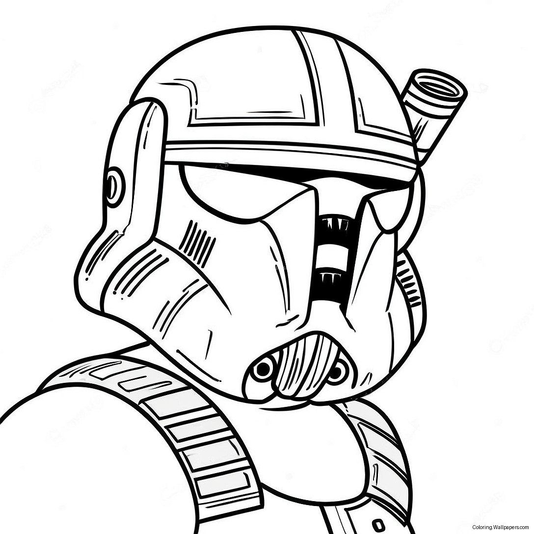 Fearless Scout Trooper Coloring Page 42063