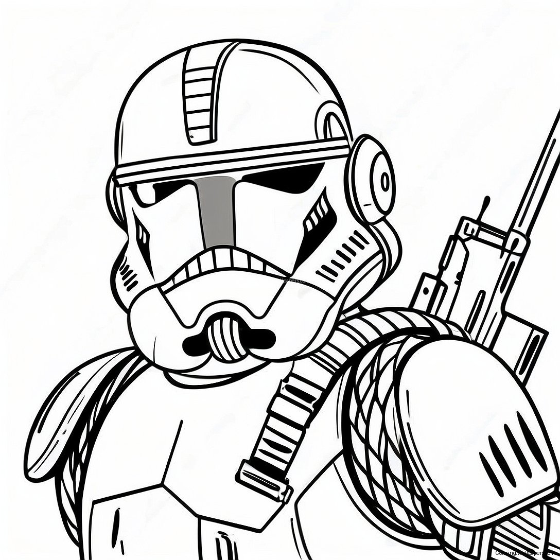 Página Para Colorear De Scout Trooper Intrépido 42064