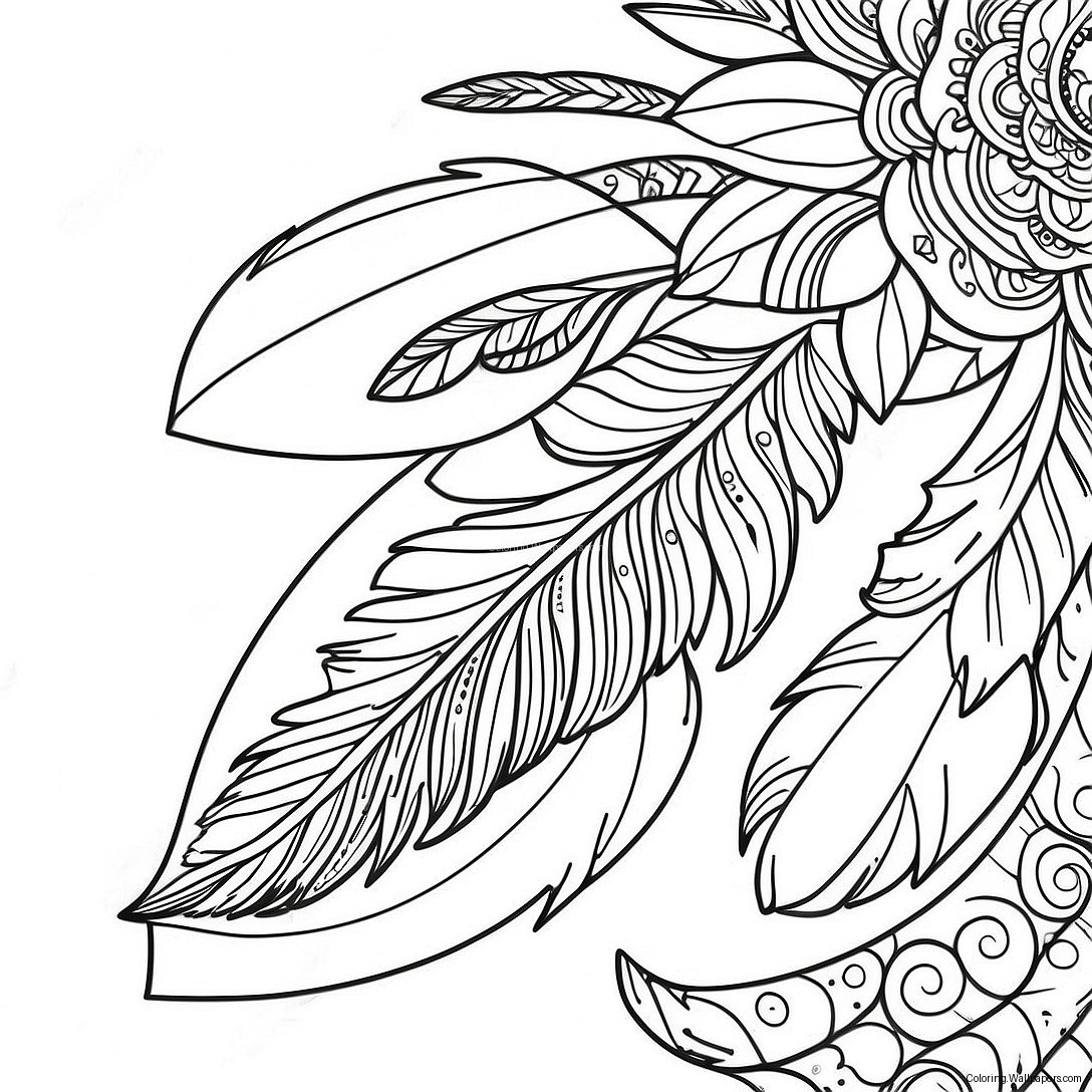 Feather Coloring Page 6212