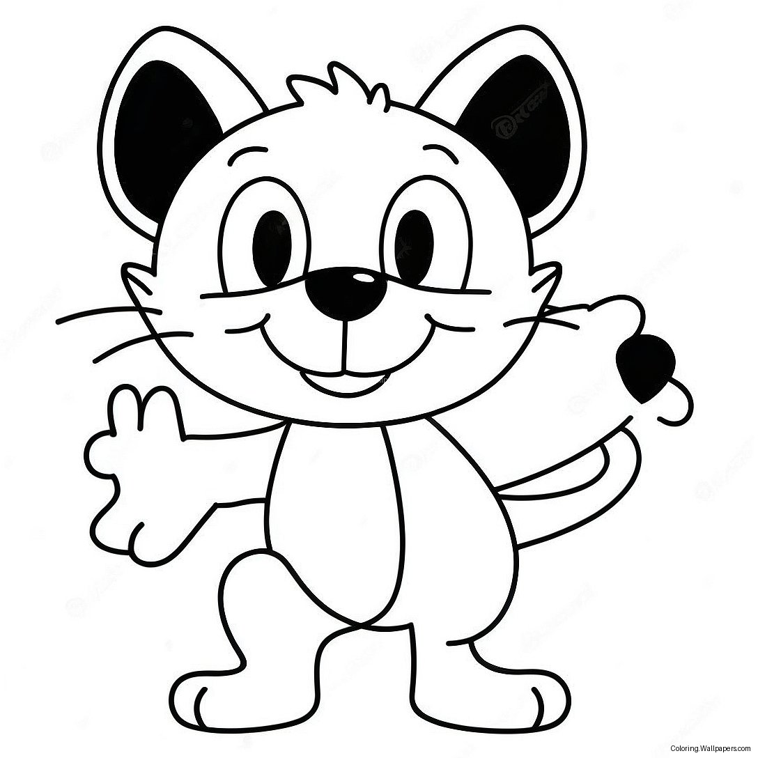 Felix The Cat With A Big Smile Coloring Page 28079