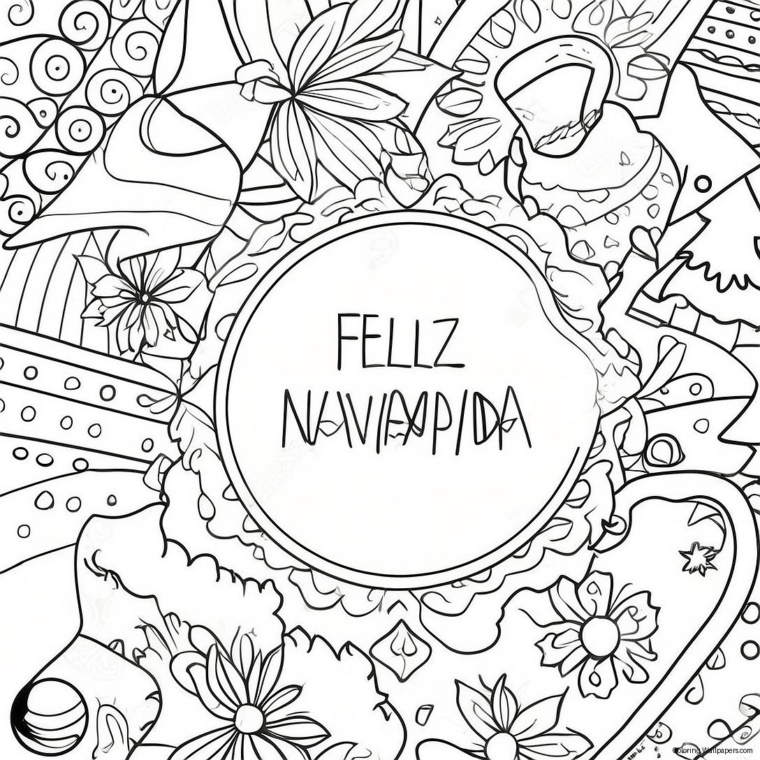 Feliz Navidad Coloring Page 42389