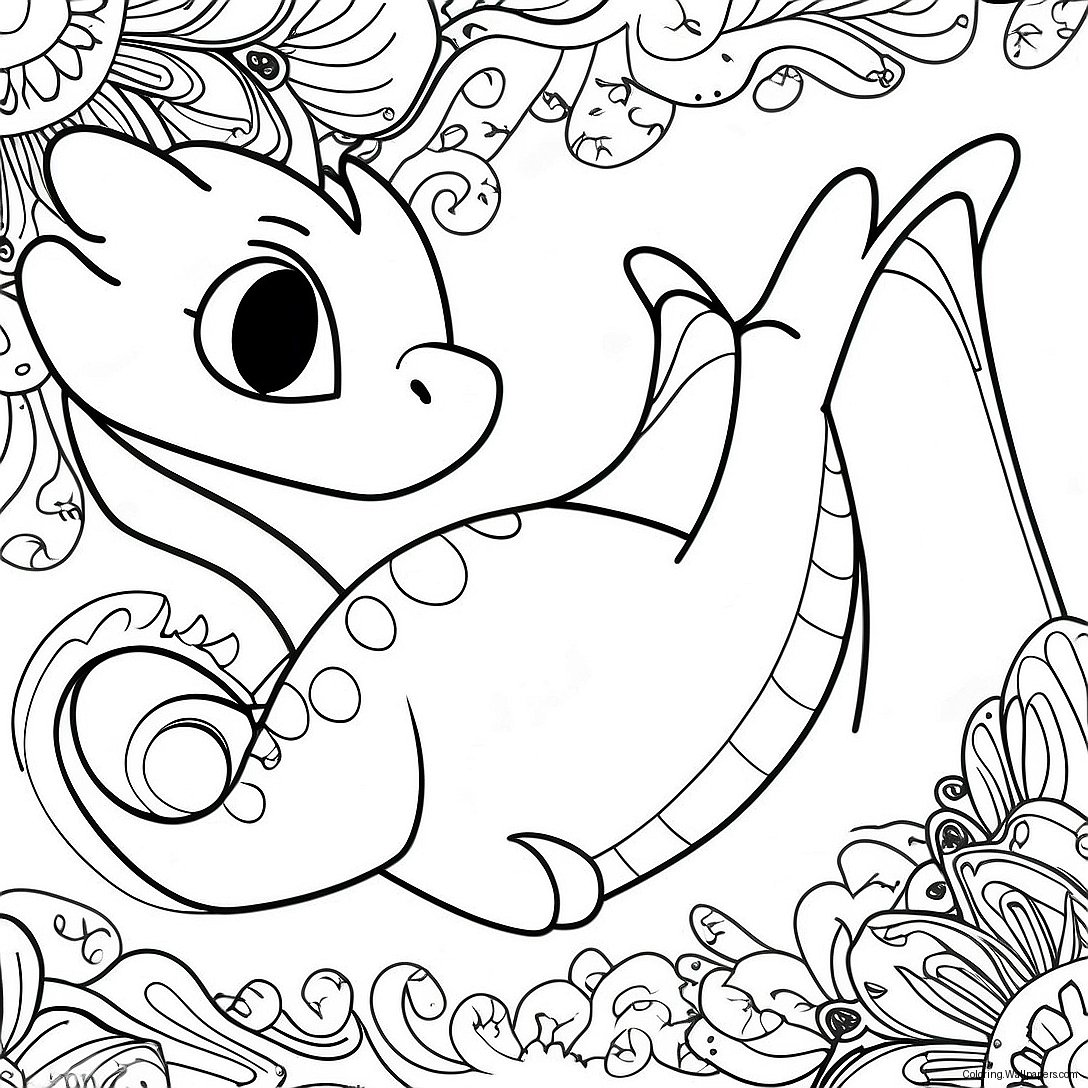 Female Light Fury With Sparkling Scales Coloring Page 30281