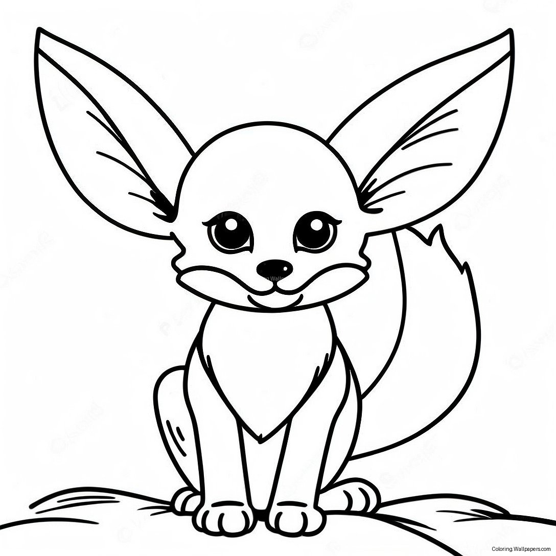 Fennec Vos Kleurplaat 19031