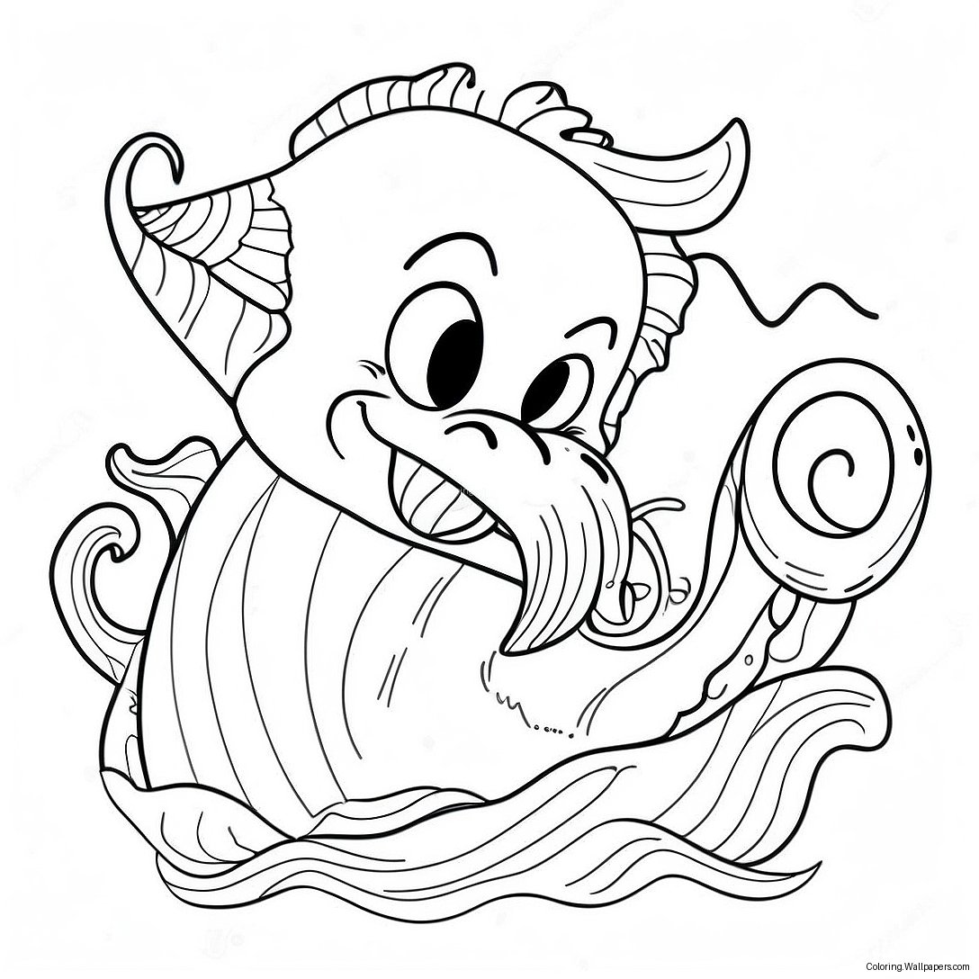 Ferocious Sea Beast Coloring Page 18738