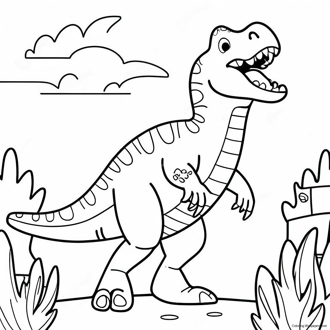 Page À Colorier Spinosaurus Féroce Rugissant 32566