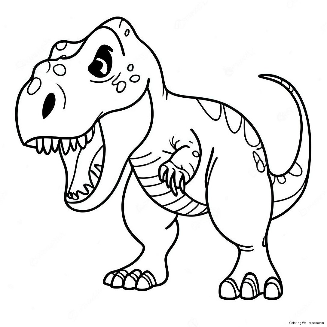 Ferocious T-Rex Coloring Page 45269