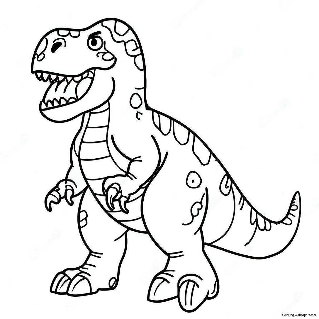 หน้าระบายสีไดโนเสาร์ T-Rex ที่ดุร้าย 36347