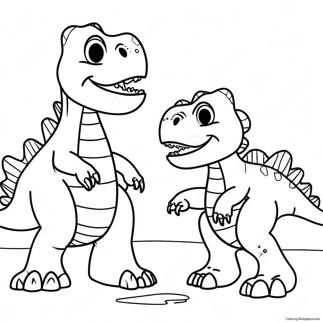 Ferocious T-Rex Vs. Triceratops Coloring Page 39527