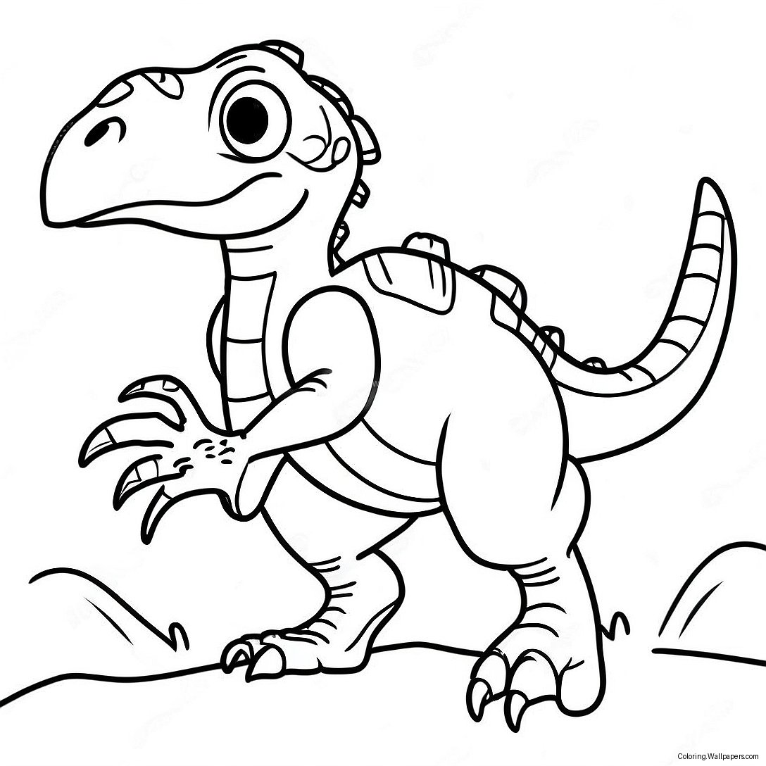 Page À Colorier Attaque Féroce De Velociraptor 39066